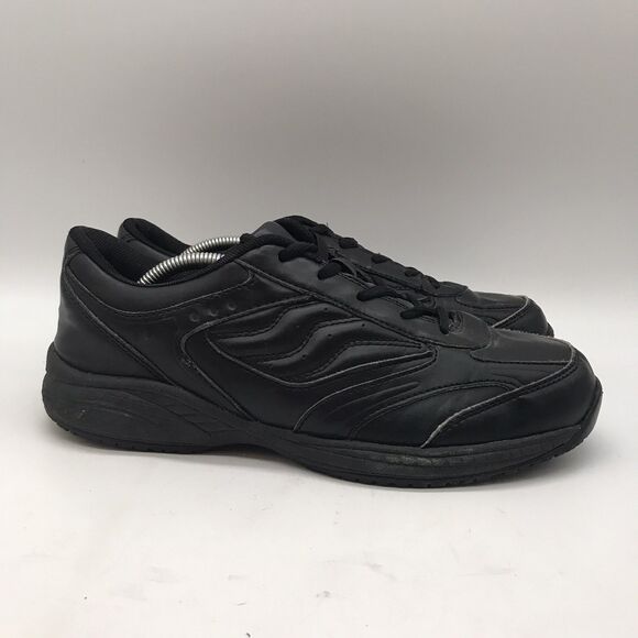 TredSafe Bailey Slip Resistant Shoes Women's 8.5W  Black Lace Up Work Sneakers - Picture 1 of 11